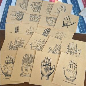Cora Crea Vintage Palmistry Art Prints new set of 20